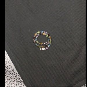 Blue Nile Multi Color Oval Gem Stones 7 1/8, 925 Sterling Silver Bracelet, Used